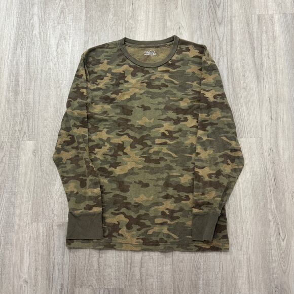 Vintage Joe Boxer Camo Thermal Shirt Men's Extra Large XL Green Camouflage y2k - Picture 1 of 6